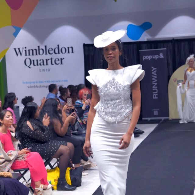 The Fashion Edit RunwaySustainable September 26Designer @ikonoreisHats from @janakatrinamillineryEvent by @pop.up.and@aceofjacks@lovewimbledon@wimbledonquarter@kelviaksa